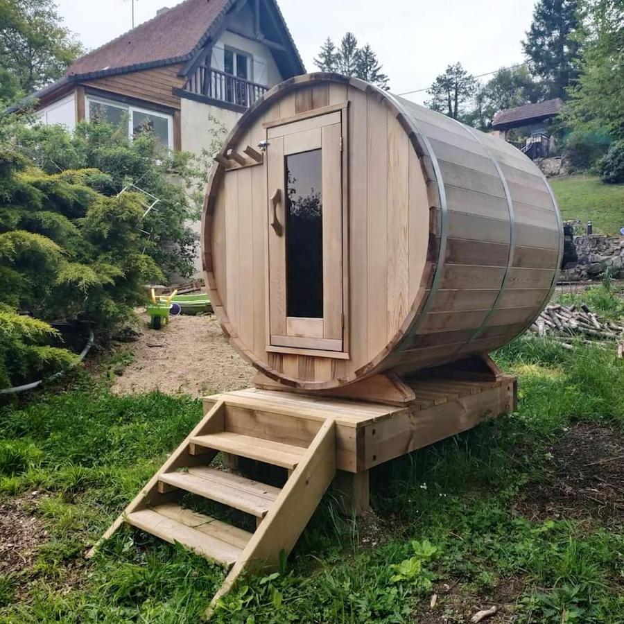 Chalet Chaleureux A Louatre Avec Piscine Partagee Exterior photo